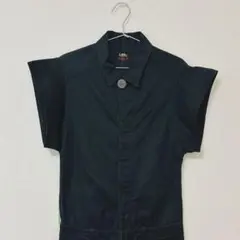 Lee オーバーオール　ショートスリーブ　つなぎ　ブラック　黒