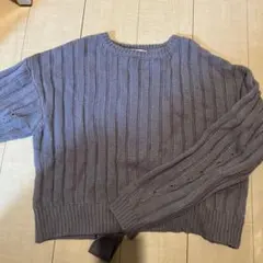 MURUA リブ編み 長袖ニット ベルト付き