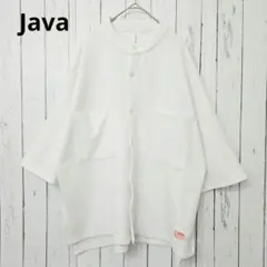 Java　ジャバ　シャツブラウス　ホワイト　カーディガン　ダンボール素材　大きめのサムネイル