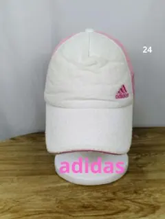 adidas メッシュキャップ ホワイト ピンク.58cmのサムネイル