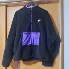 Nike ハーフジップ フリースジャケット XXL ブラック/パープル