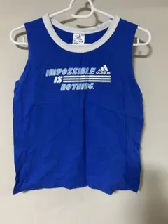adidas 青 ノースリーブタンクトップ【130】