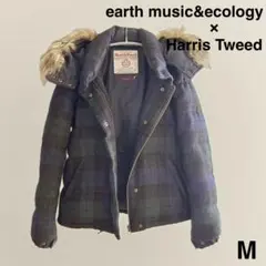earth music&ecology Harris Tweed ダウン M