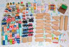 積み木✾電車✾木製レール✾知育玩具✾木の玩具✾セリア✾おままごと✾人形ごっこ遊び