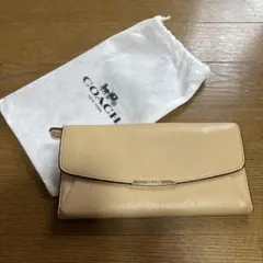 COACH ベージュ 長財布 保存袋付き