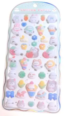 【フロッキーシマエナガ】クラックス コットン パフィ シール