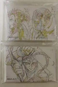 楽一番様専用　鬼滅の刃　原画コレクション　スクエア缶バッジ　宇髄　煉獄
