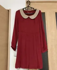 フォーマルワンピース レッド ワインレッド