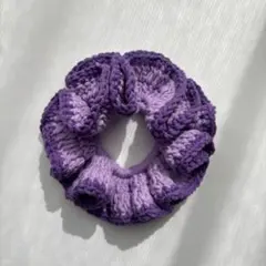 フリフリシュシュ 編み物 ハンドメイド ラベンダー