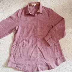 美品❗️【Hush Puppies 】赤紫色 Lサイズ 長袖シャツ