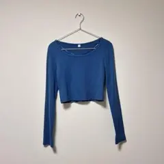 GU リブクロップドT長袖