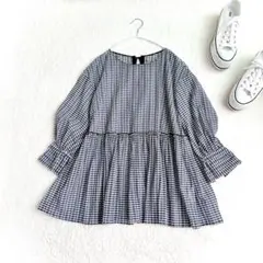 ☆美品☆grinグリン/ギンガムチェックワンピース - メルカリ