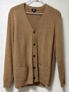 UNIQLO ユニクロ プレミアムラムVネックカーディガン ブラウン 茶 XL