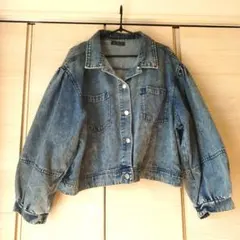 【美品】クロップド丈　ショート丈　Gジャン　デニムジャケット　Ｌ