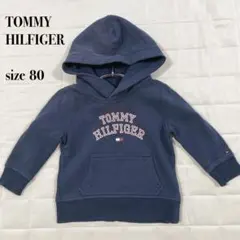 ...TOMMY HILFIGER フード付きトレーナー ネイビーsize 80