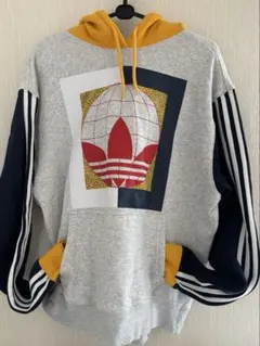 adidas パーカー　裏起毛　古着