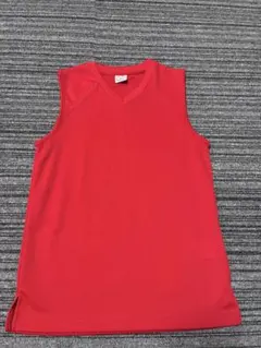 wundou ノースリーブ タンクトップ レッド 140cm