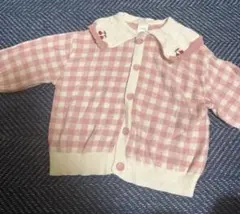 futafuta ギンガムチェック カーディガン 90