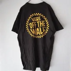 VANS 超人気配色イエロー チェッカーロゴ 半袖Tシャツ ストリート Mのサムネイル