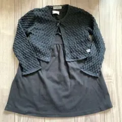 フォーマルドレス&ボレロセット　110 120 女の子　黒ドレスカーディガン