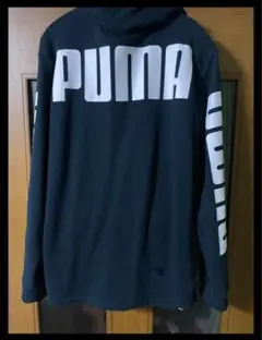 PUMA ブラック メンズ　ジップアップパーカー　Ｌサイズ