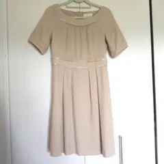 ANYSIS　any SiS ウールワンピース サイズ2 半袖 膝丈 ベージュ