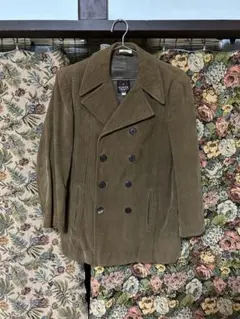 60s コーデュロイ　ピーコート　コーデュロイジャケット　ダブルブレスト