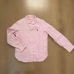 Coen ピンク ギンガムチェック 長袖シャツ M かわいい丸襟