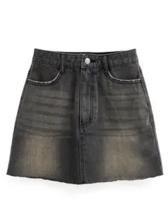 インパン裏地付きデニムミニスカート[nh167