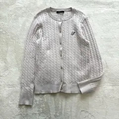 RagOut ラグアウト ケーブル編み ニットカーディガン グレージュ M