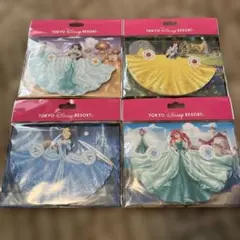 東京ディズニーリゾート プリンセス　ドレス型メモ用紙 4パック
