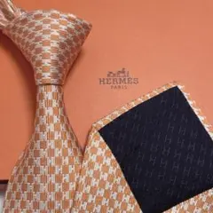 極美品】HERMES ネクタイ ファソネ バイカラー ピンク パープル h織