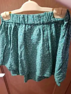 花柄フレアスカート 緑色 UNIQLO