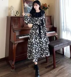 大きいサイズ レディース 秋　冬 ワンピース　新品 長袖　春　ロング