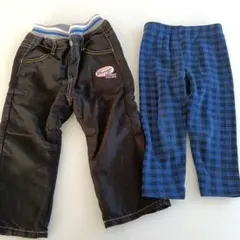 裏起毛　黒パンツ　チェックパンツ　セット　まとめ売り