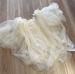 フラワーチュールロンパース ドレス ベビー ハーフバースデー 誕生日 70 73