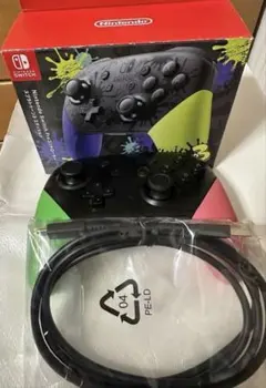 Switch 純正　プロコン　スプラトゥーン　コード付き