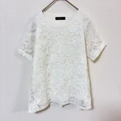 DAMA　総レースレイヤードトップス　レディースS表記　花柄総レースのサムネイル
