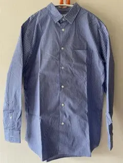 ユニクロ+J 青と白のストライプ 長袖シャツ Sサイズ