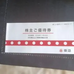 東急株主優待　（500株以上）　期限：2026年11月30日のサムネイル