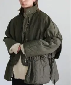 select MOCA レイヤードキルティングジャケット カーキ