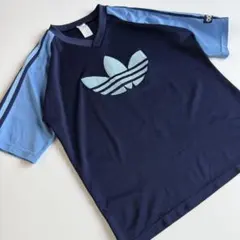 90s Y2K adidas イギリス製 アディダス ビッグロゴTシャツ