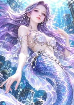 人魚姫2/5 デジタルアート　2Lサイズ