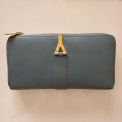 SAINT LAURENT サン・ローラン 二つ折り財布 グレージュ - メルカリ
