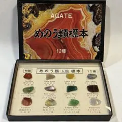 めのう類標本 12種 AGATE 天然石 鉱物コレクション　昭和レトロ