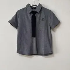 COMME CA ISM ネクタイ付きポロシャツ 110A グレー