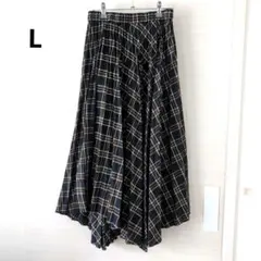 a294 RAG MACHINE スカート L ロング チェック 美品 プリーツ