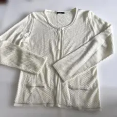 美品　C.D.S BASIC ホワイト長袖カーディガンのサムネイル