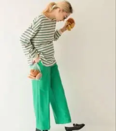 forksy. センタープレス ハイウエストストレートスラックスパンツ