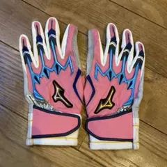 MizunoPro バッティング用手袋 ピンク